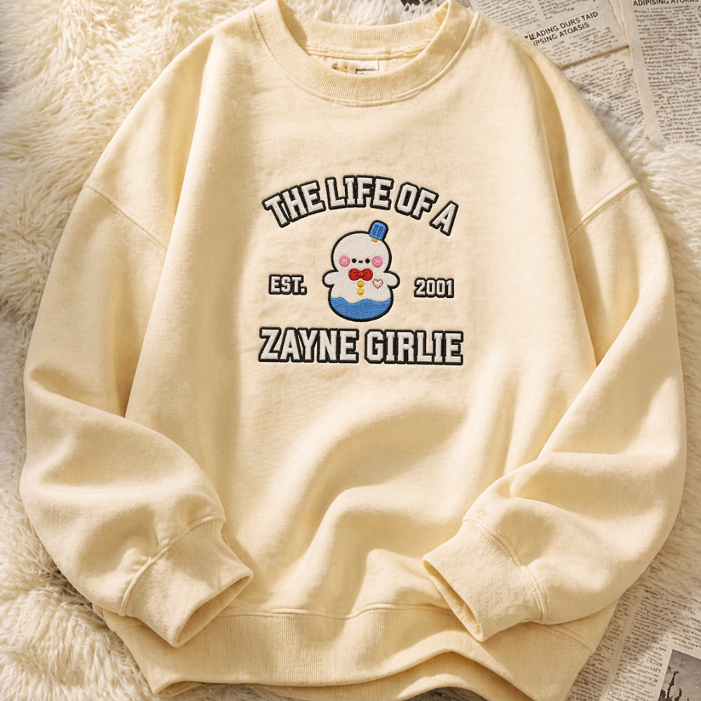 The Life Of A Zayne Girlie Embroidered sweatshirt