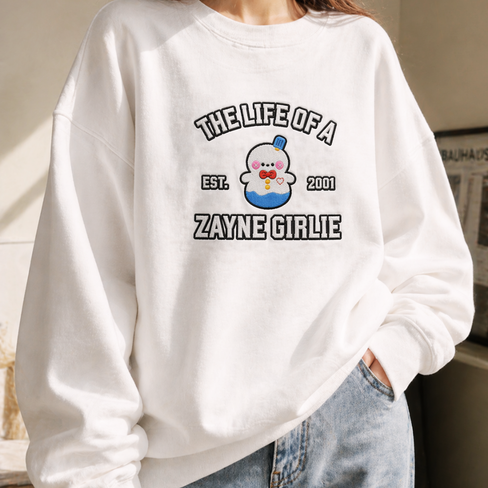 The Life Of A Zayne Girlie Embroidered sweatshirt